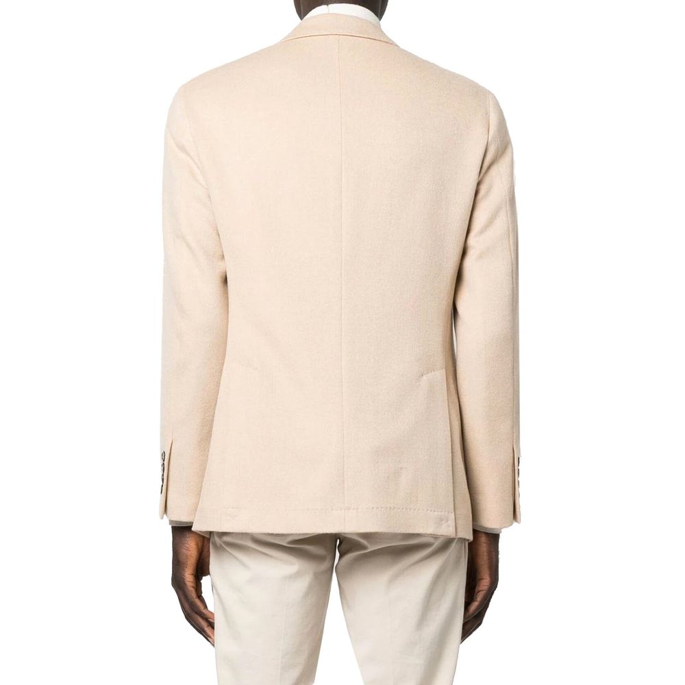 Beige Wool Full-Length Jacket