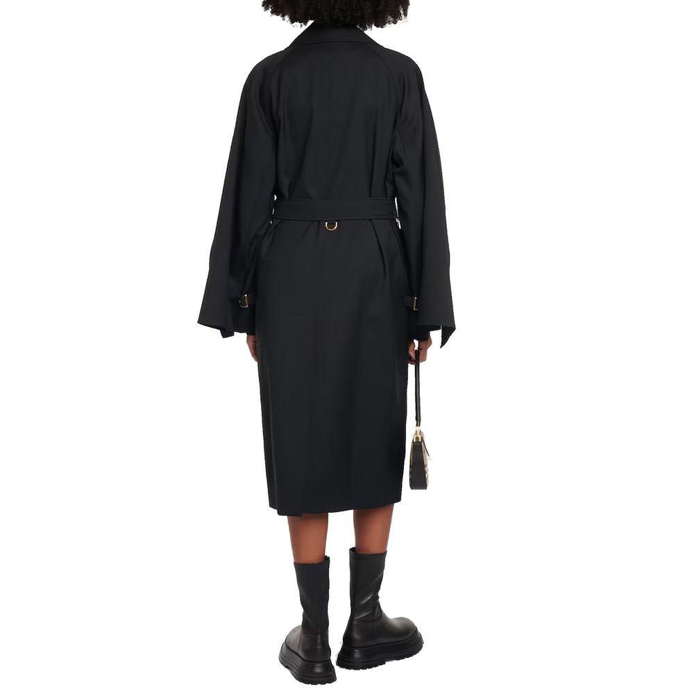Black Polyester Coat
