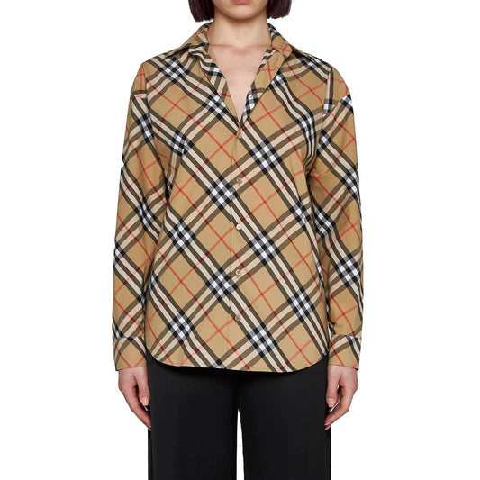 Brown Cotton Pattern Shirt