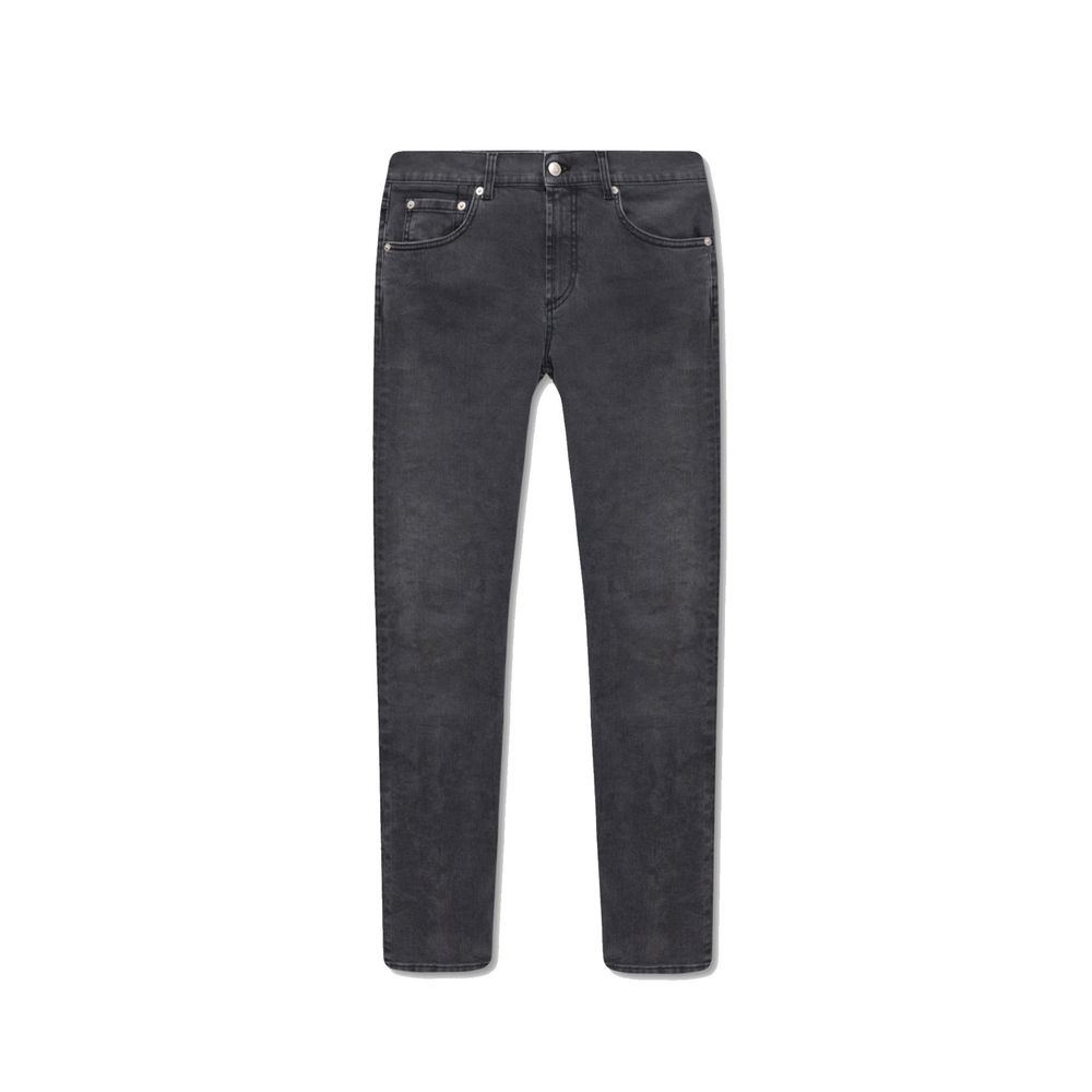 Black Cotton Skinny Jeans