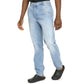 Blue Cotton Straight-Leg Jeans