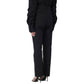 Black Cotton Casual Pants