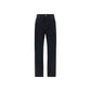Black Cotton High-Waisted Jean