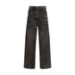 Black Cotton High-Waisted Jean