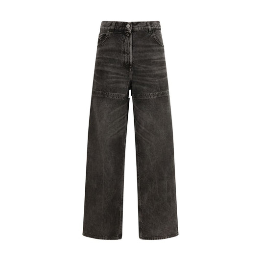 Black Cotton High-Waisted Jean