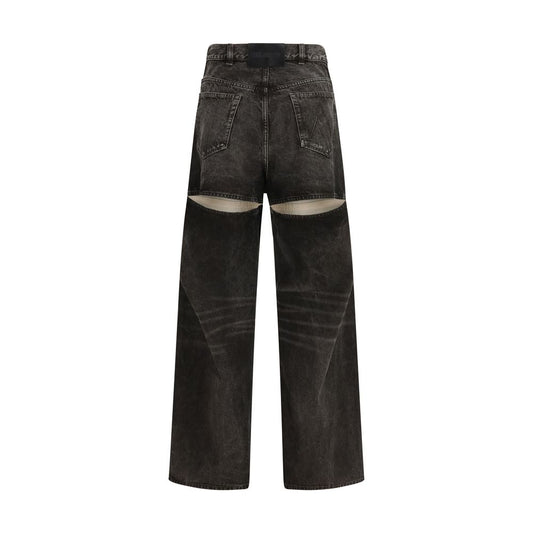 Black Cotton High-Waisted Jean