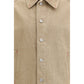 Beige Cotton Denim Jacket