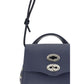 Blue Calf Leather Bos Taurus Shoulder Bag
