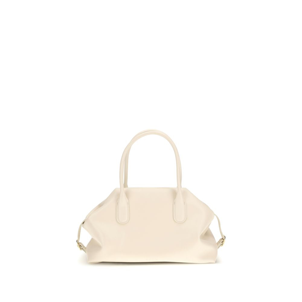 Cream Other Fibres Shoulder Bag