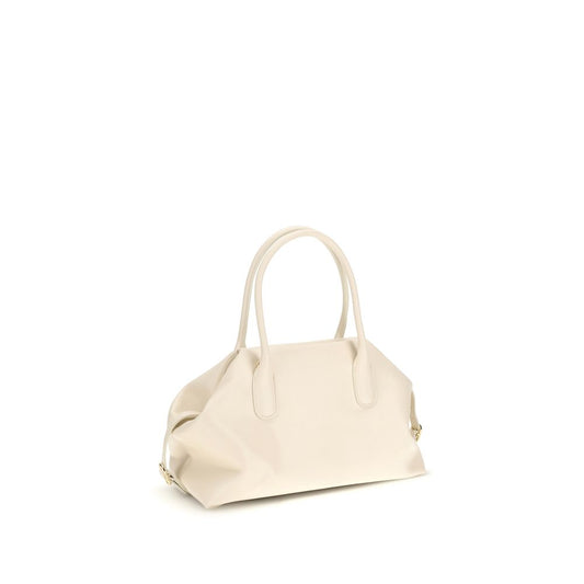 Cream Other Fibres Shoulder Bag