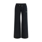 Black Cotton Casual Pants