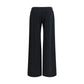 Black Cotton Casual Pants