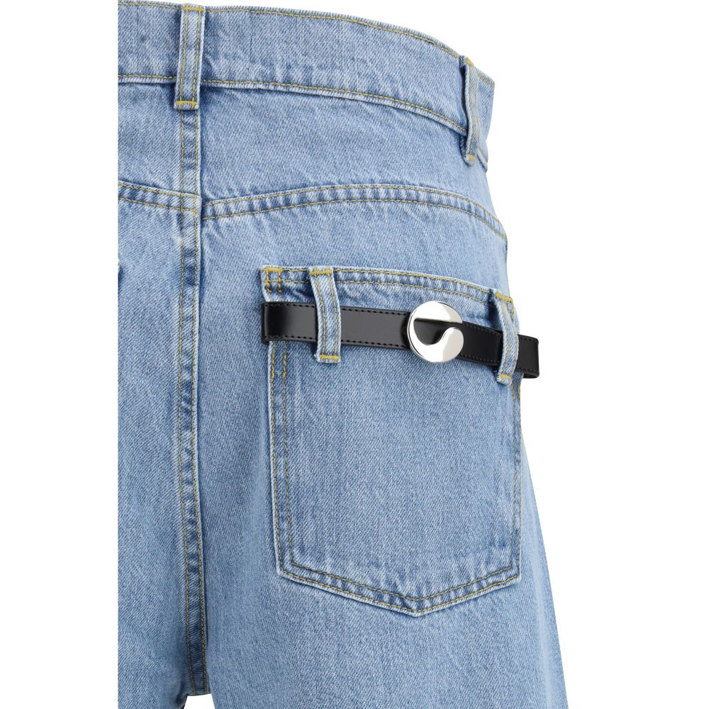 Blue Cotton Bermuda Shorts