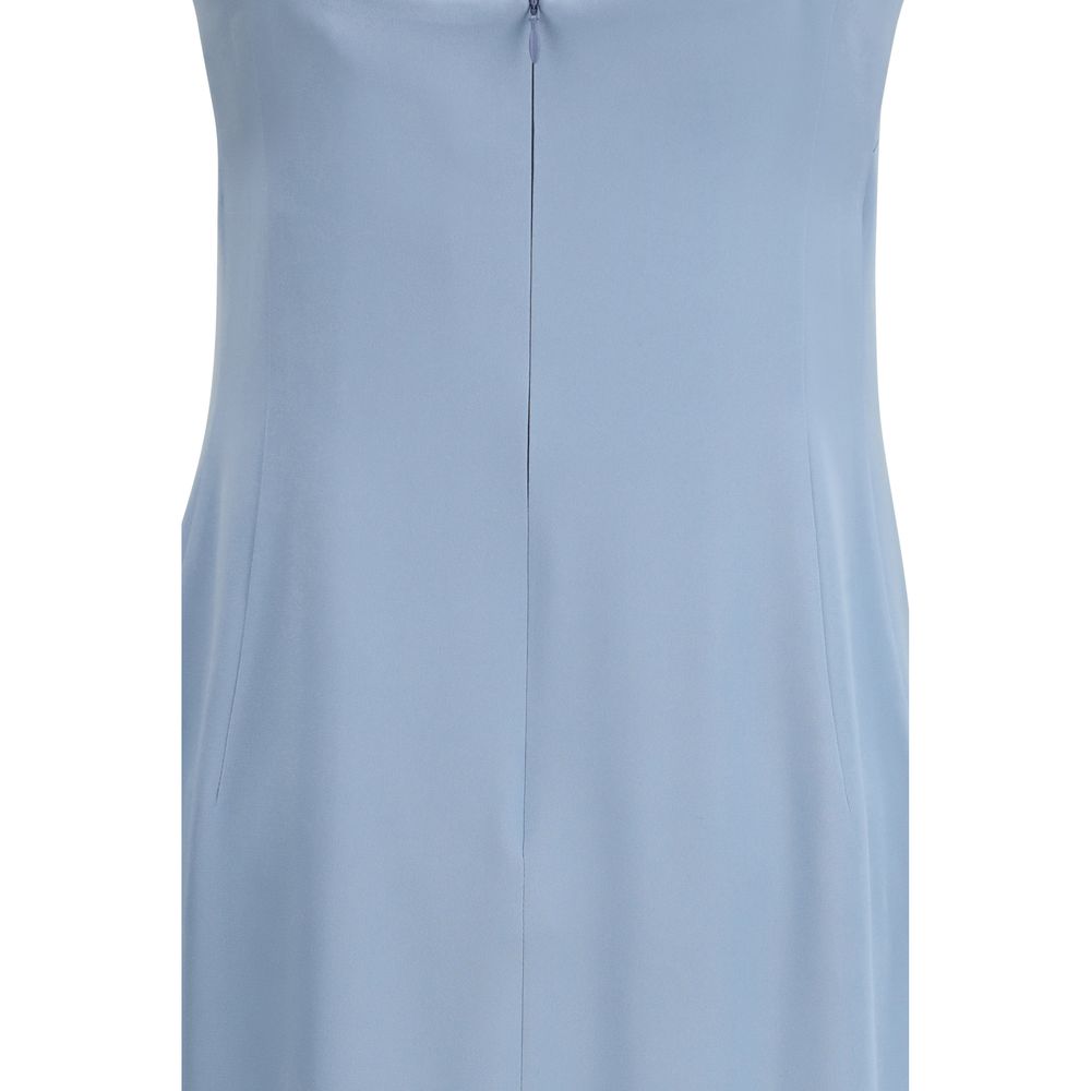 Light Blue Silk Long Dress