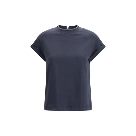 Blue Elastane T-Shirt