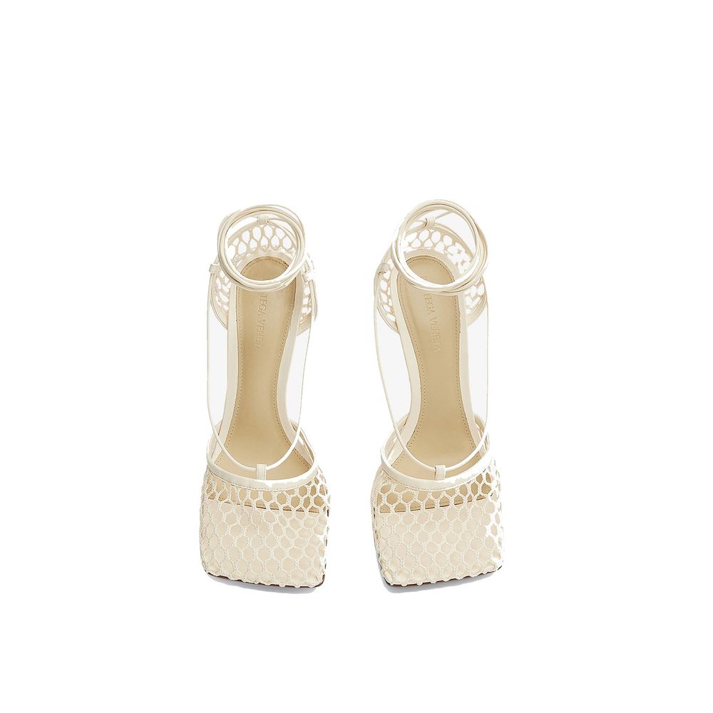 White Fabric Pumps