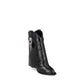 Black Calfskin Lace-Up Boots