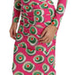 Pink Silk Cup Cake Sheath Stretch  Dress