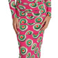 Pink Silk Cup Cake Sheath Stretch  Dress