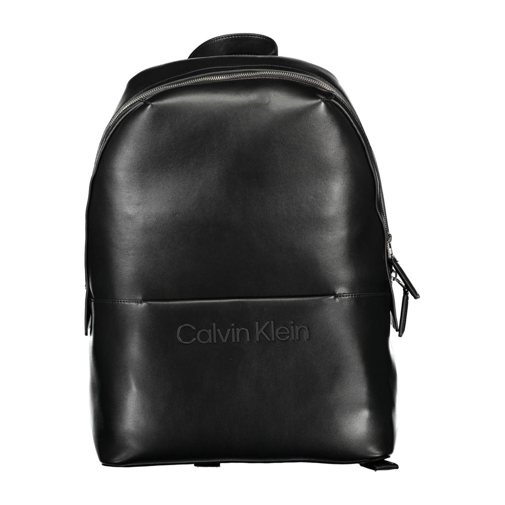 Black Polyester Men's Backpack