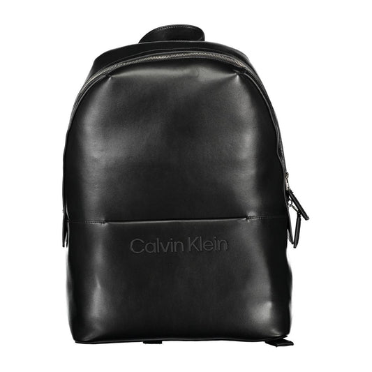 Black Polyester Men's Backpack
