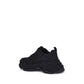 Black Fabric Chunky Sneakers