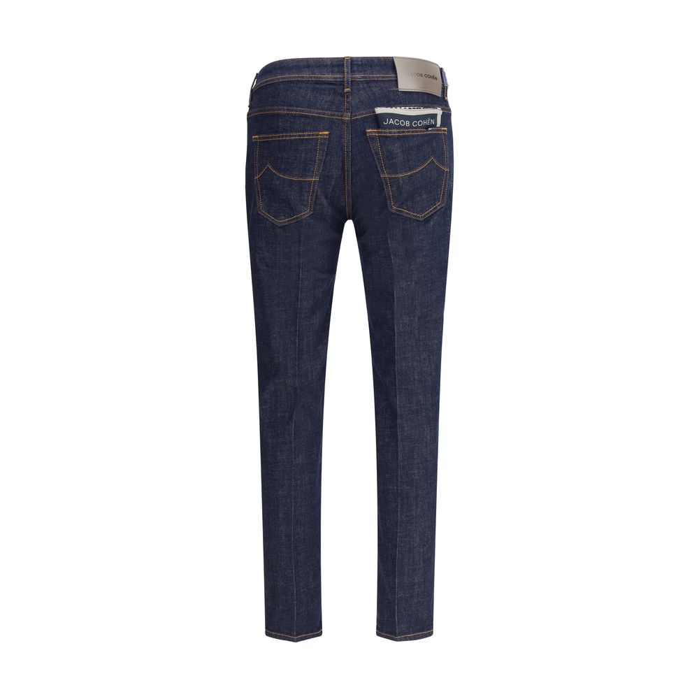 Blue Cotton Skinny Jeans