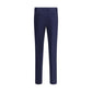 Blue Fleece Wool Dress Pants