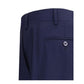 Blue Fleece Wool Dress Pants