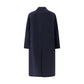 Blue Fleece Wool Coat