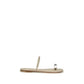 Gold Calf Leather Bos Taurus Flat Sandals