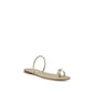 Gold Calf Leather Bos Taurus Flat Sandals
