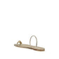 Gold Calf Leather Bos Taurus Flat Sandals