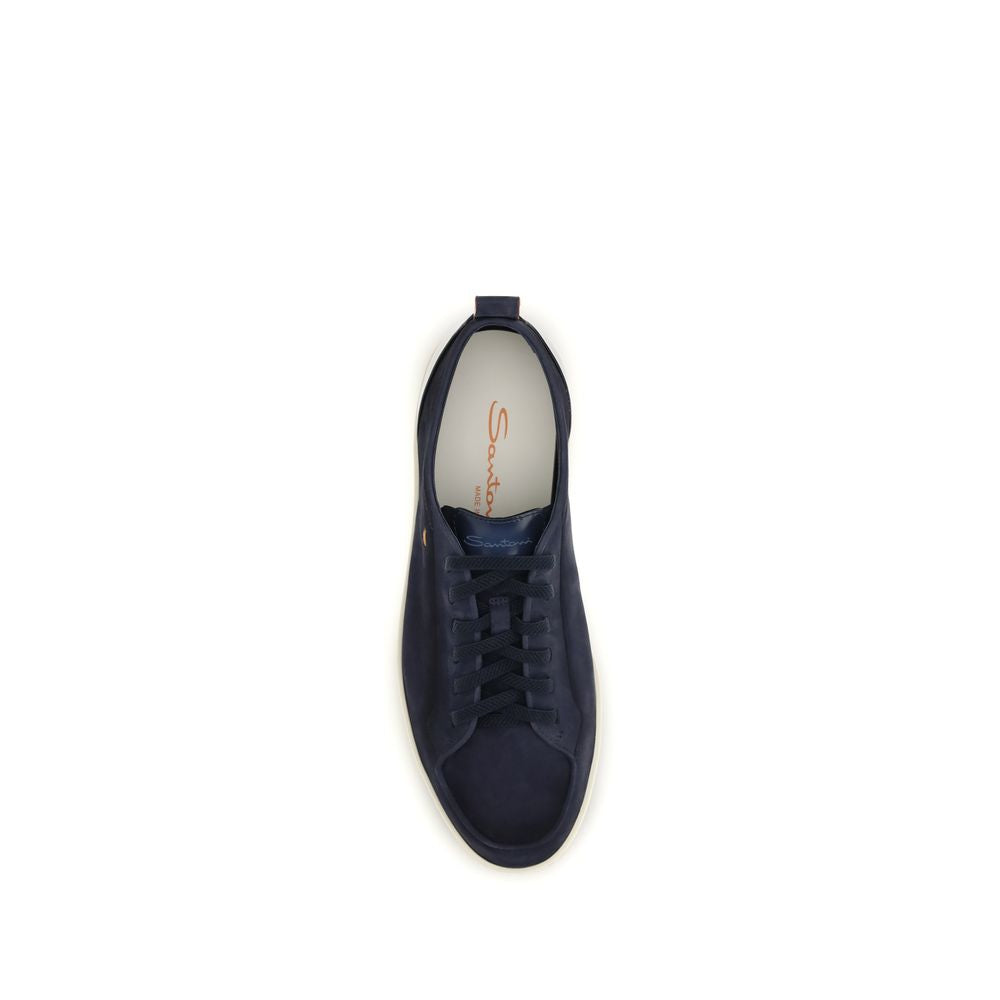 Blue Calf Leather Bos Taurus Low Top Sneakers