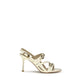 Cream Calf Leather Bos Taurus Stiletto Heel Sandals