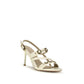 Cream Calf Leather Bos Taurus Stiletto Heel Sandals