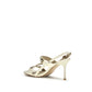 Cream Calf Leather Bos Taurus Stiletto Heel Sandals