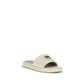 Cream Calf Leather Bos Taurus Flat Sandals