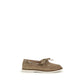 Beige Calf Leather Bos Taurus Slip-On Loafers