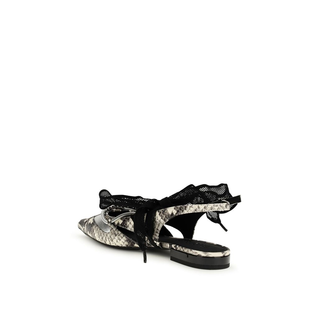 Multicolor Calf Leather Bos Taurus Ballet Flats