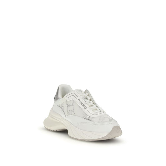 White Calf Leather Bos Taurus Chunky Sneakers