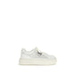 White Calf Leather Bos Taurus Platform Sneakers