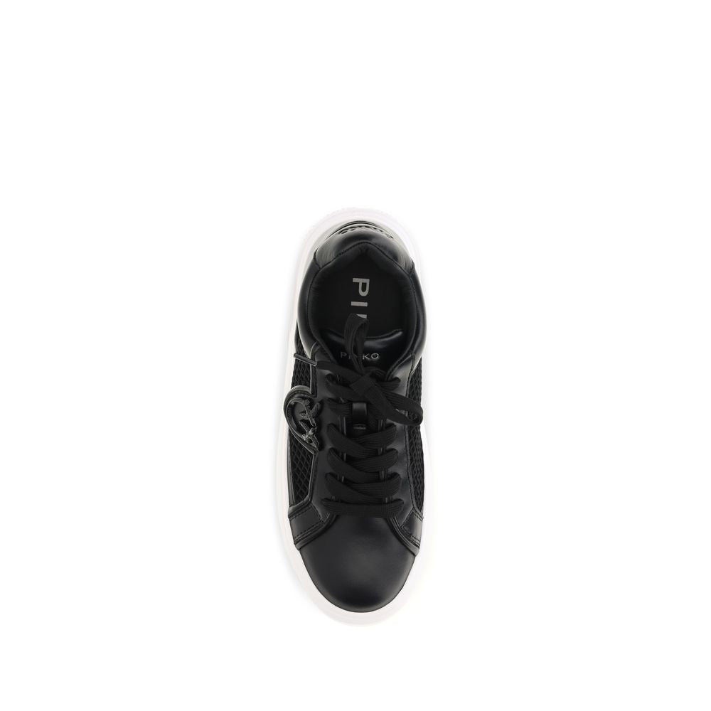Black Calf Leather Bos Taurus Platform Sneakers