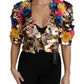 Crystal Sequined Floral Jacket Coat