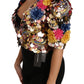 Crystal Sequined Floral Jacket Coat