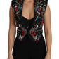 Black Crystal Sicily Vest Waistcoat