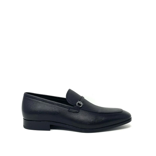 Black Calfskin Slip-On Loafers