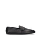 Brown Calfskin Slip-On Loafers