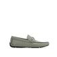 Gray Calfskin Slip-On Loafers