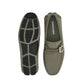 Gray Calfskin Slip-On Loafers